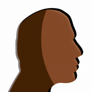 A human silhouette composed of different shades of brown, with a lighter shade on the face.